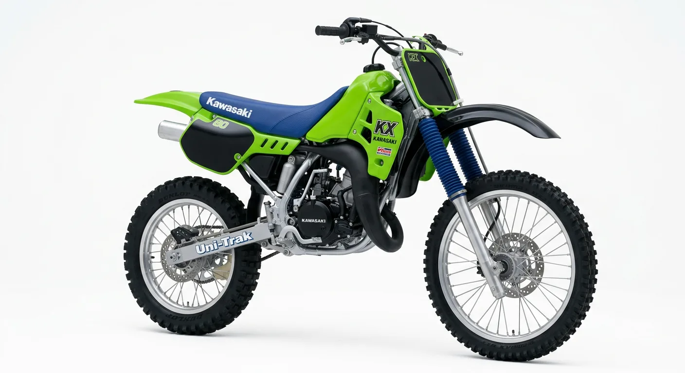KX80-G/H/J/K (1986-1987) - новая рама, переработанная подвеска