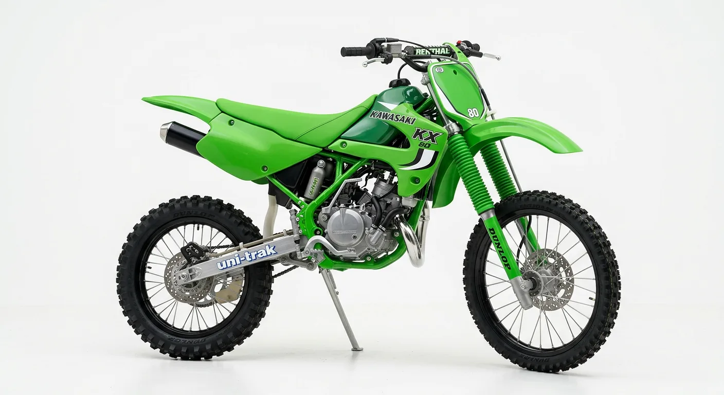 KX80-L/M/N/P (1988-1990) - задний дисковый тормоз, Big Wheel